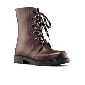 Cougar Women's Madrid Waterproof Rain Boots Vegan Lace-Up Oxblood/Burgundy SZ 9